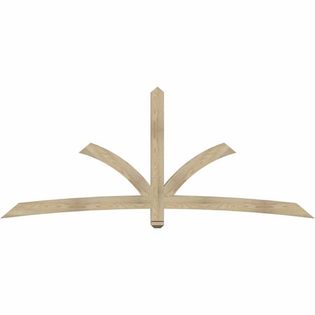 Ekena Millwork Davenport Rough Sawn Timber Gable Bracket, Douglas Fir, 96"W x 40"H x 4"D x 4"F, 10/12 Pitch GBW096X40X0404DAV00RDF